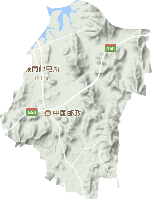 峨山镇地形图