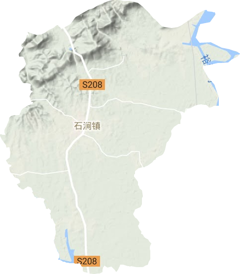 石涧镇地形图