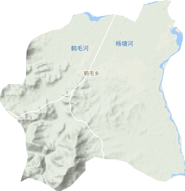 鹤毛乡地形图