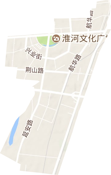 淮河社区行政事务管理中心地形图