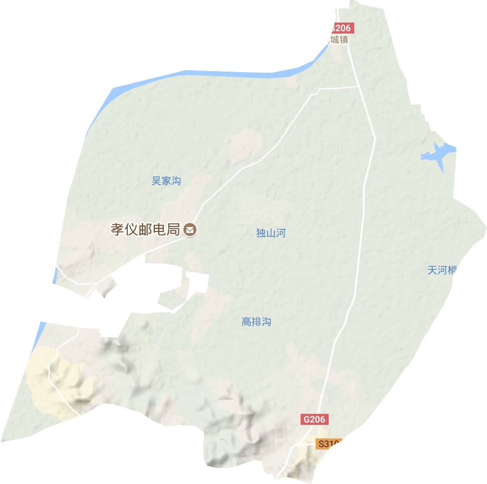 马城镇地形图