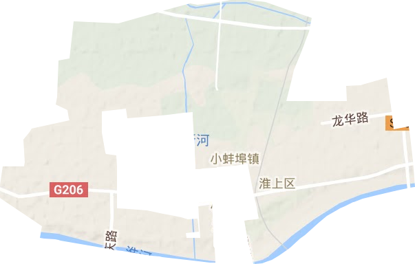小蚌埠镇地形图