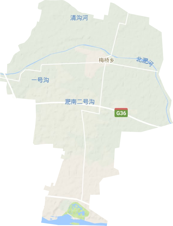 梅桥镇地形图