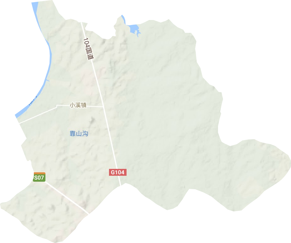 小溪镇地形图