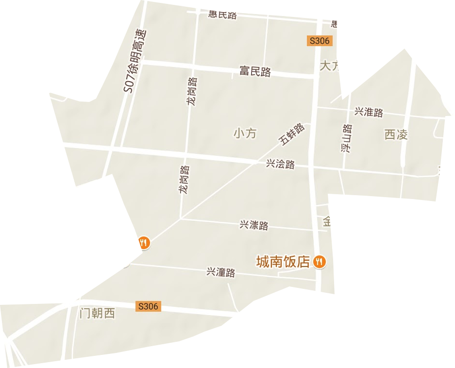 城南工业园地形图