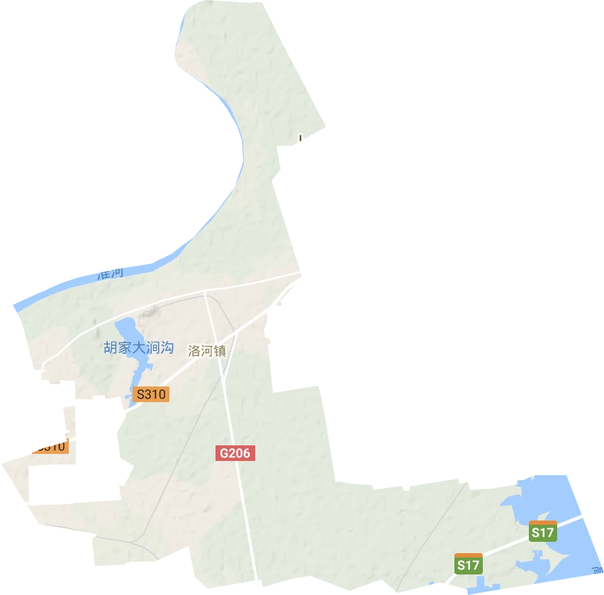 洛河镇地形图