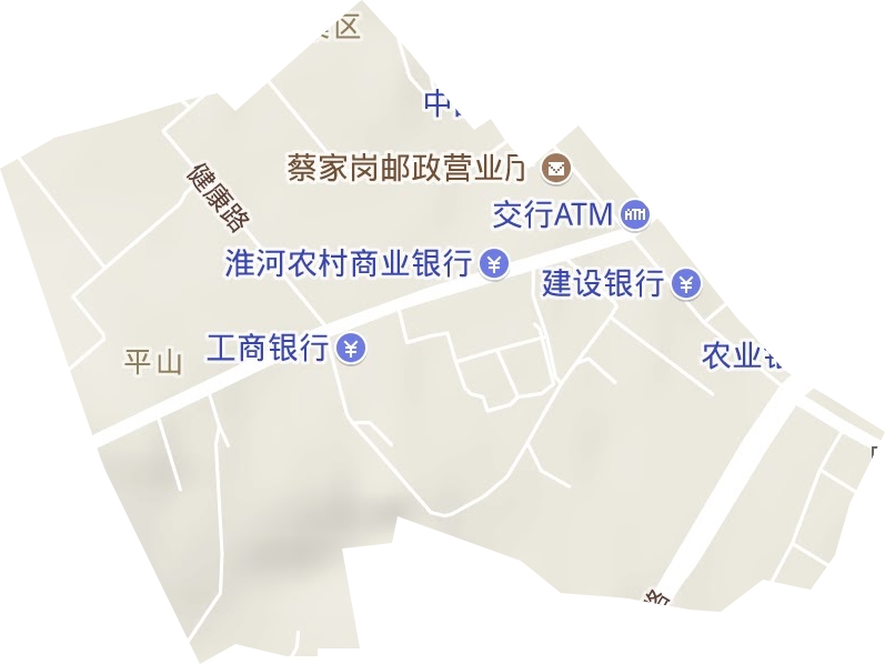 平山街道地形图