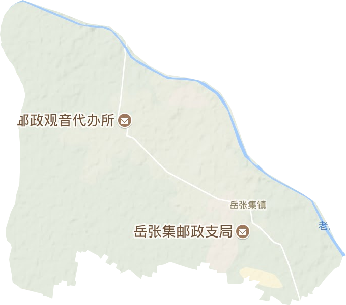 岳张集镇地形图