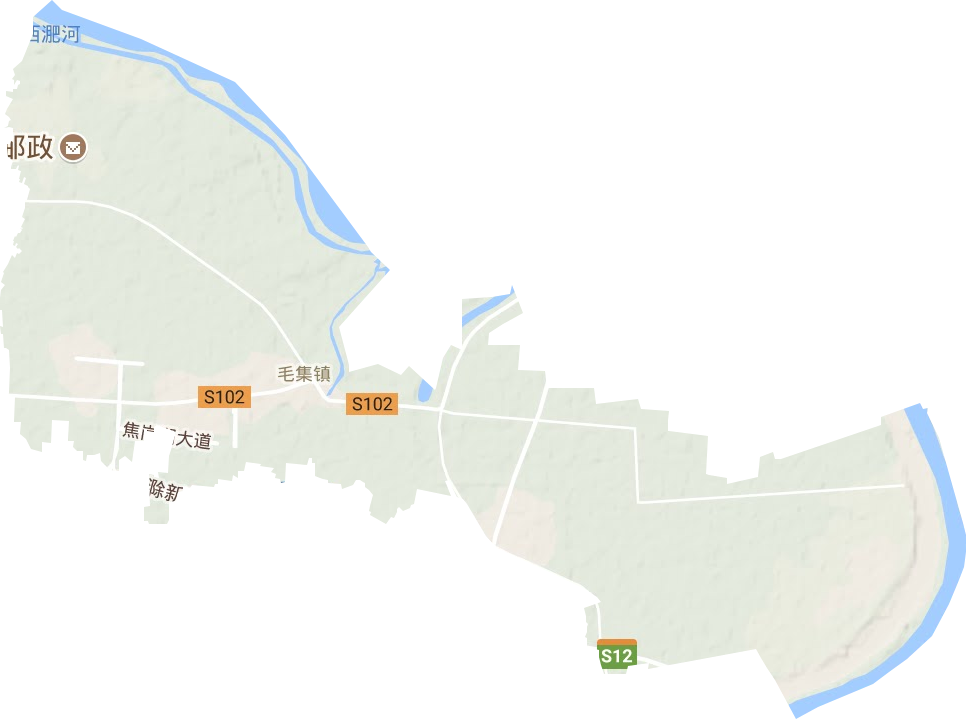 毛集镇地形图