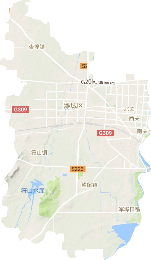 潍城区地形图