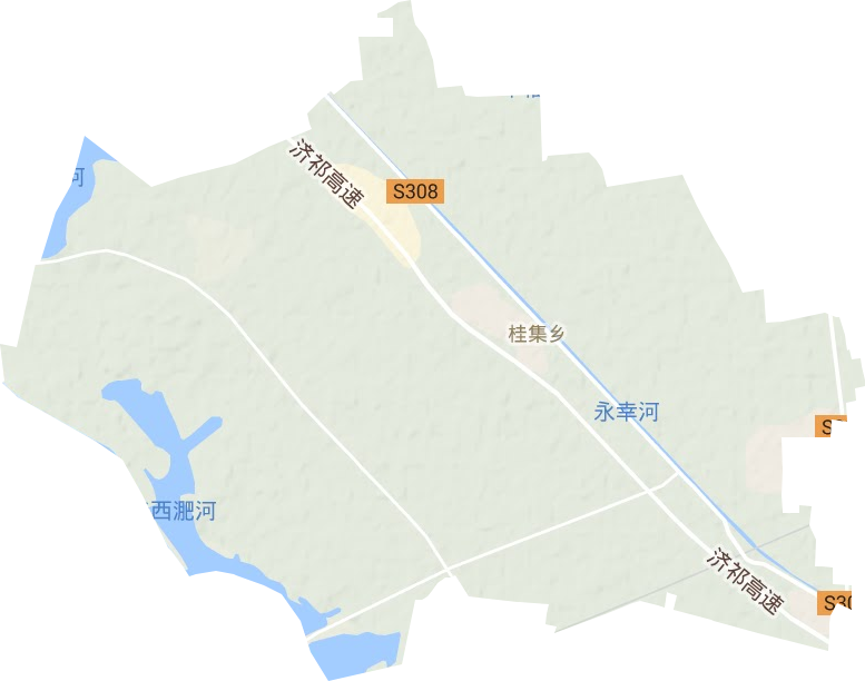 桂集镇地形图