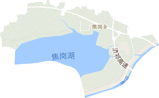 焦岗湖镇地形图