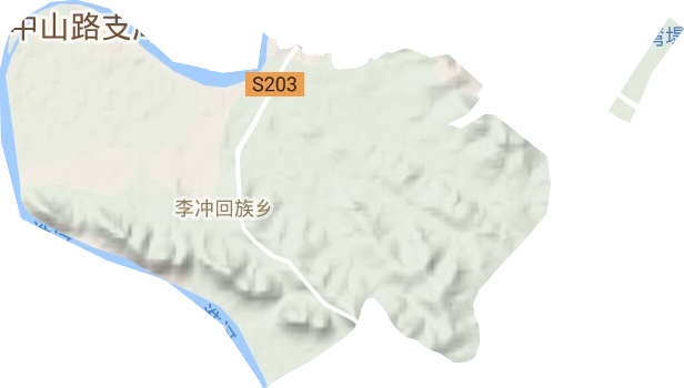 李冲回族乡地形图