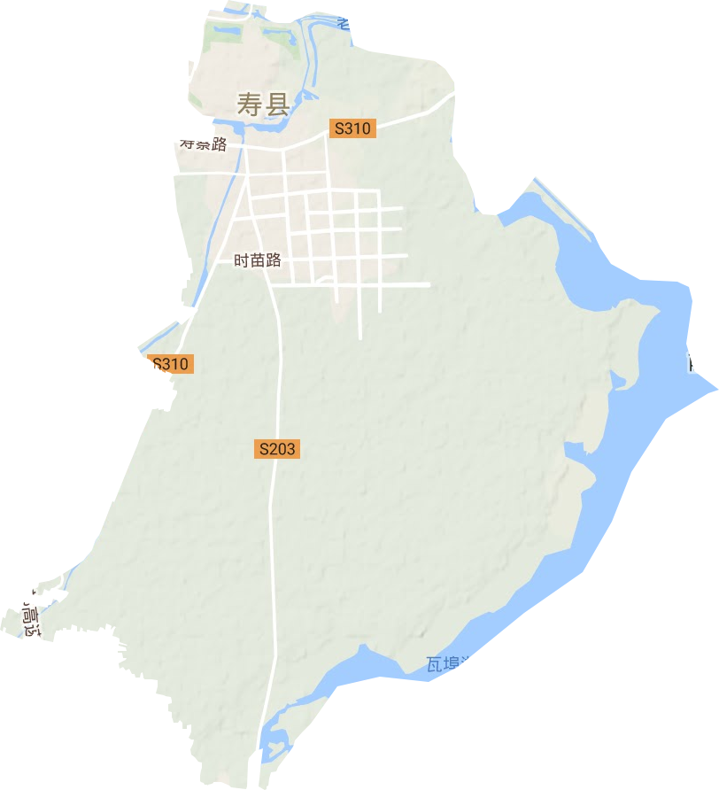 寿春镇地形图