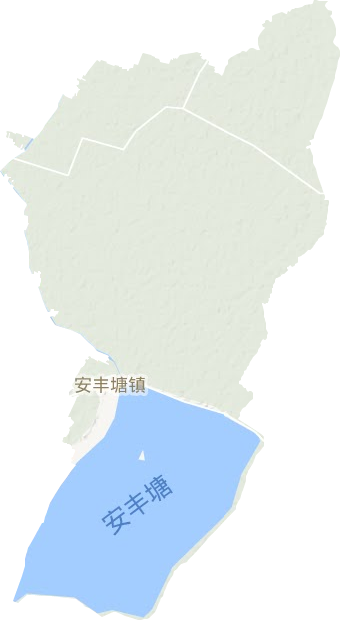 安丰塘镇地形图