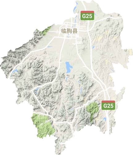 临朐县地形图