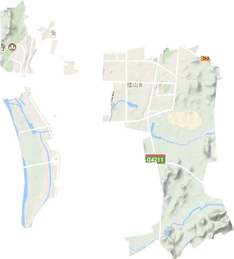 佳山乡地形图