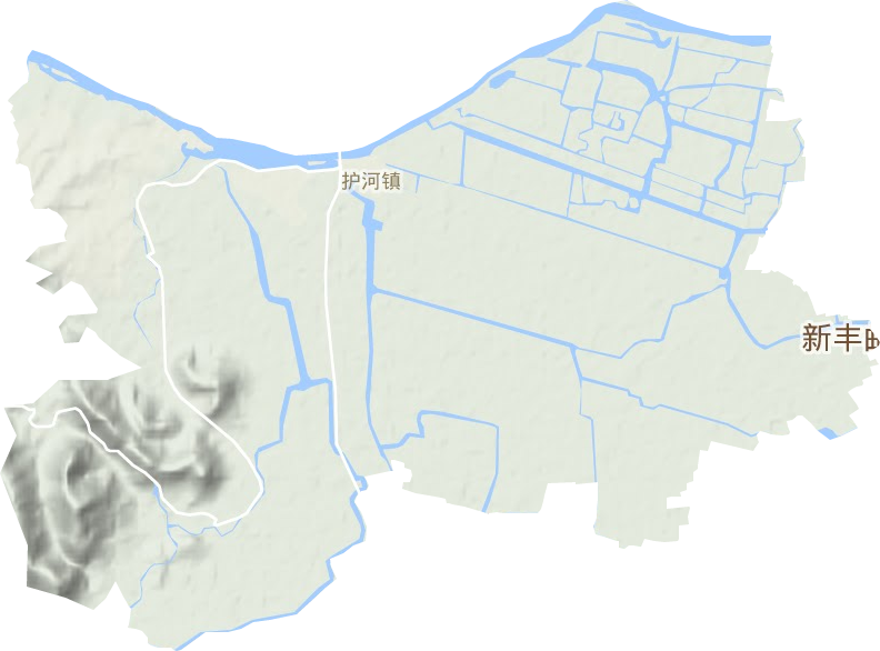 护河镇地形图