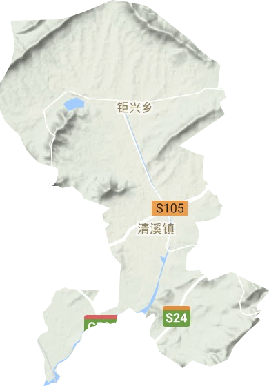 清溪镇地形图