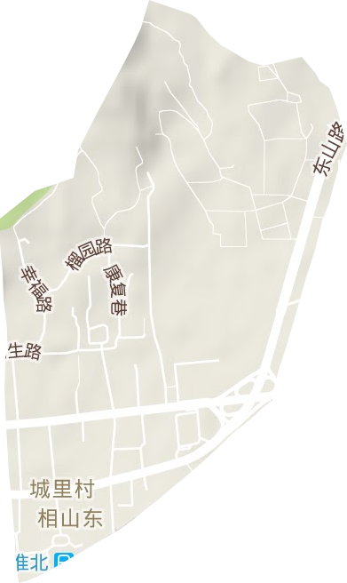 东街道地形图