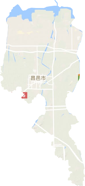昌邑市地形图