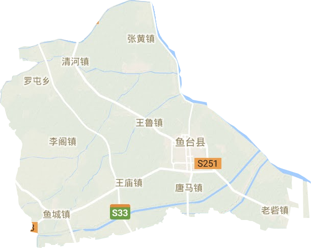 鱼台县地形图