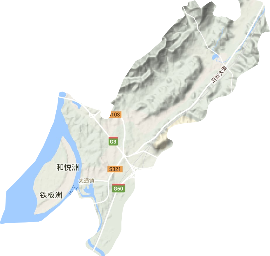 大通镇地形图