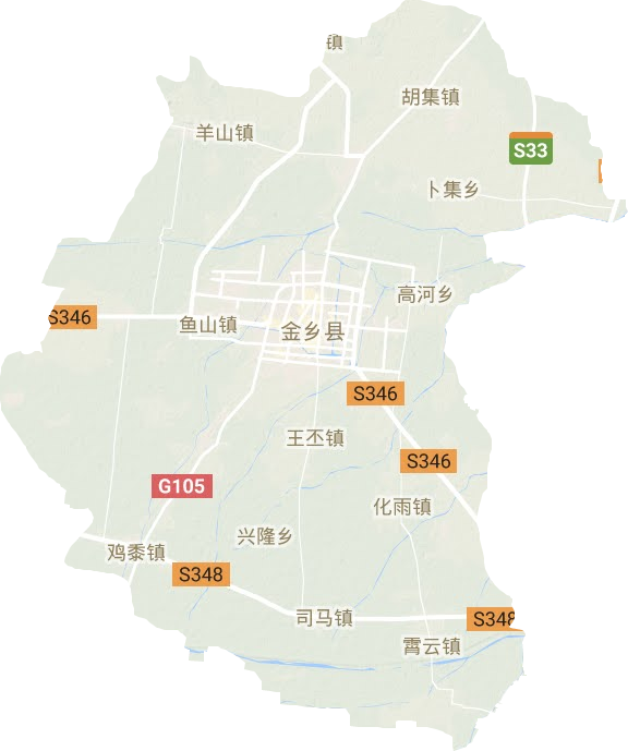 金乡县地形图