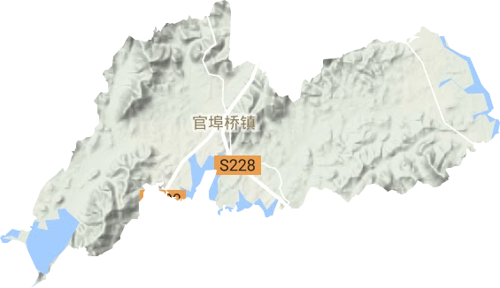 官埠桥镇地形图