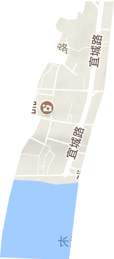 宜城路街道地形图