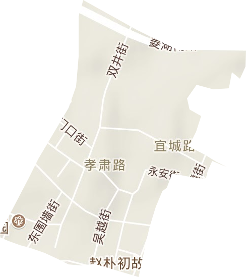孝肃路街道地形图