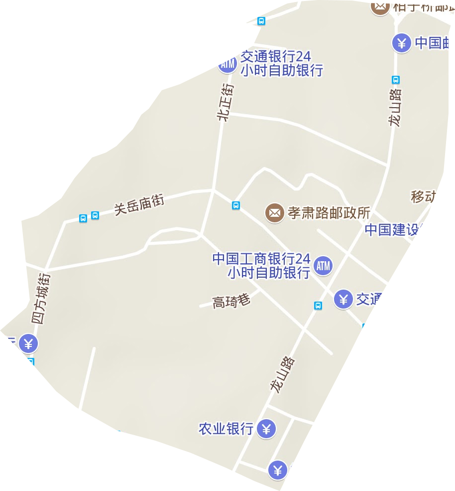 龙山路街道地形图