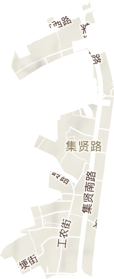 集贤路街道地形图