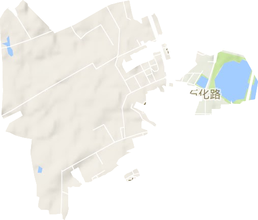 石化路街道地形图