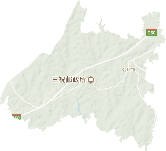 公岭镇地形图
