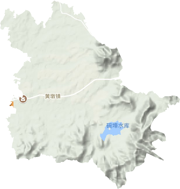 黄墩镇地形图