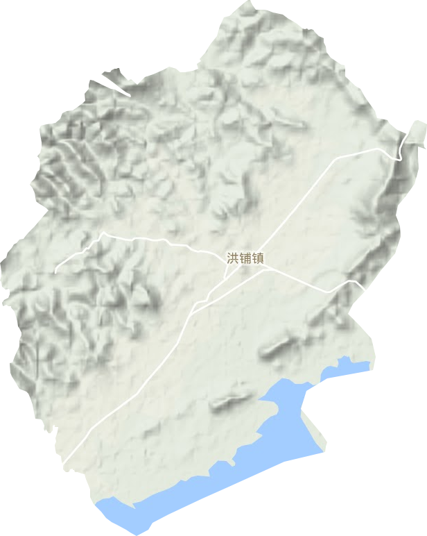 洪铺镇地形图