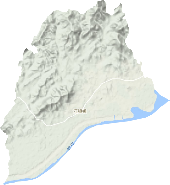江镇镇地形图
