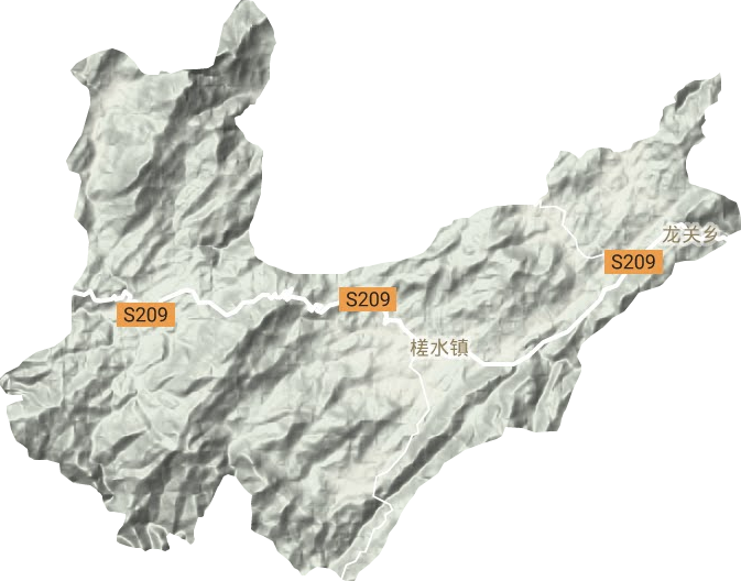 槎水镇地形图