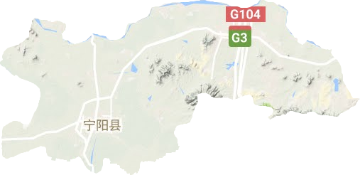 宁阳县地形图
