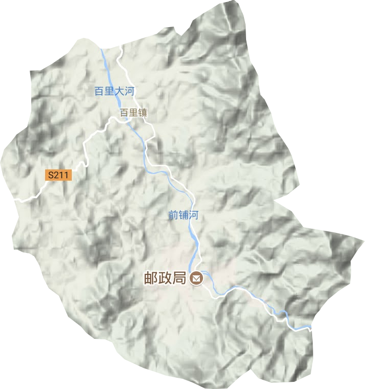 百里镇地形图