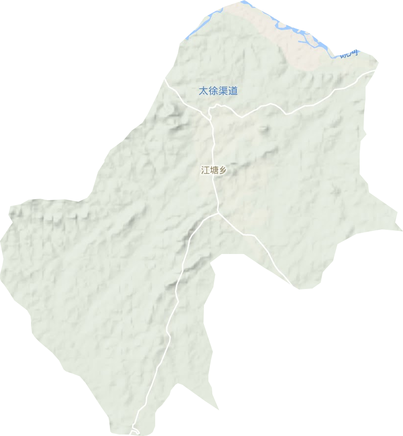 江塘乡地形图