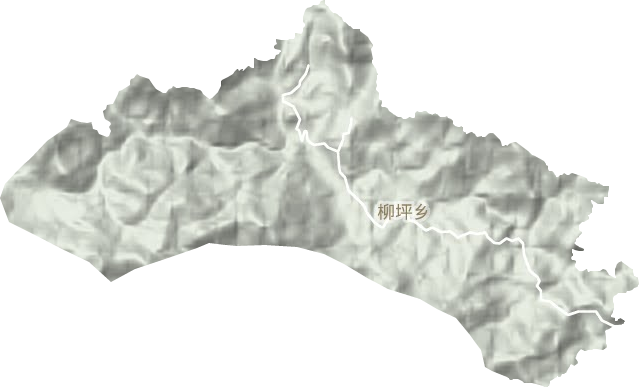 柳坪乡地形图