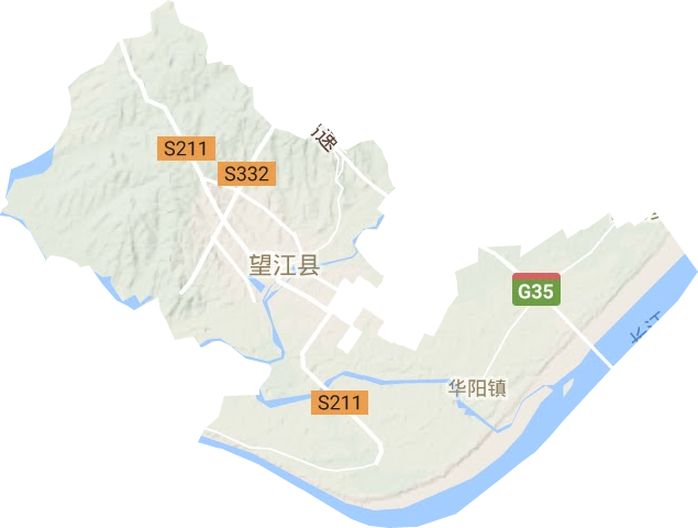 华阳镇地形图