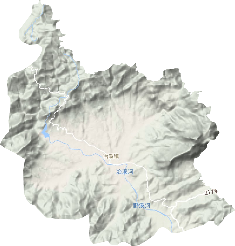 冶溪镇地形图