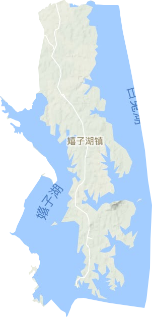 嬉子湖镇地形图