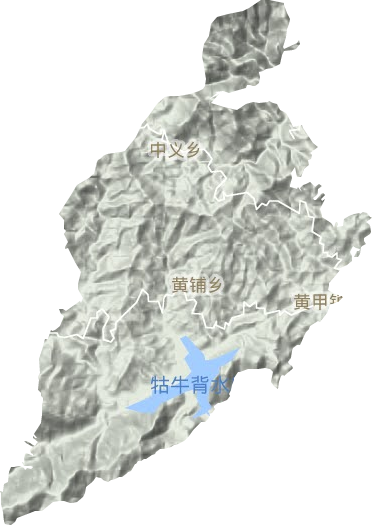 黄甲镇地形图