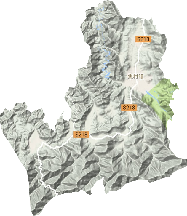 焦村镇地形图