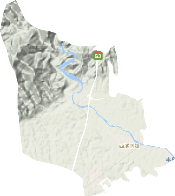 西溪南镇地形图
