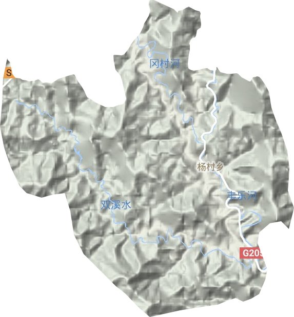 杨村乡地形图